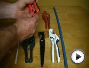 Tools required to cut pex pipe when installing waterlines or